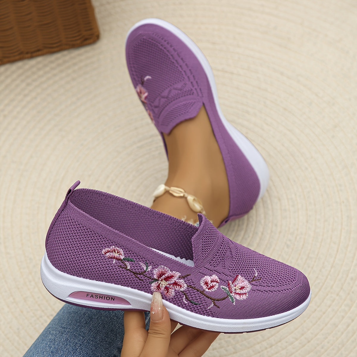 Women's Mesh Breathable Casual Sports Shoes Flat Bottom Comfortable
