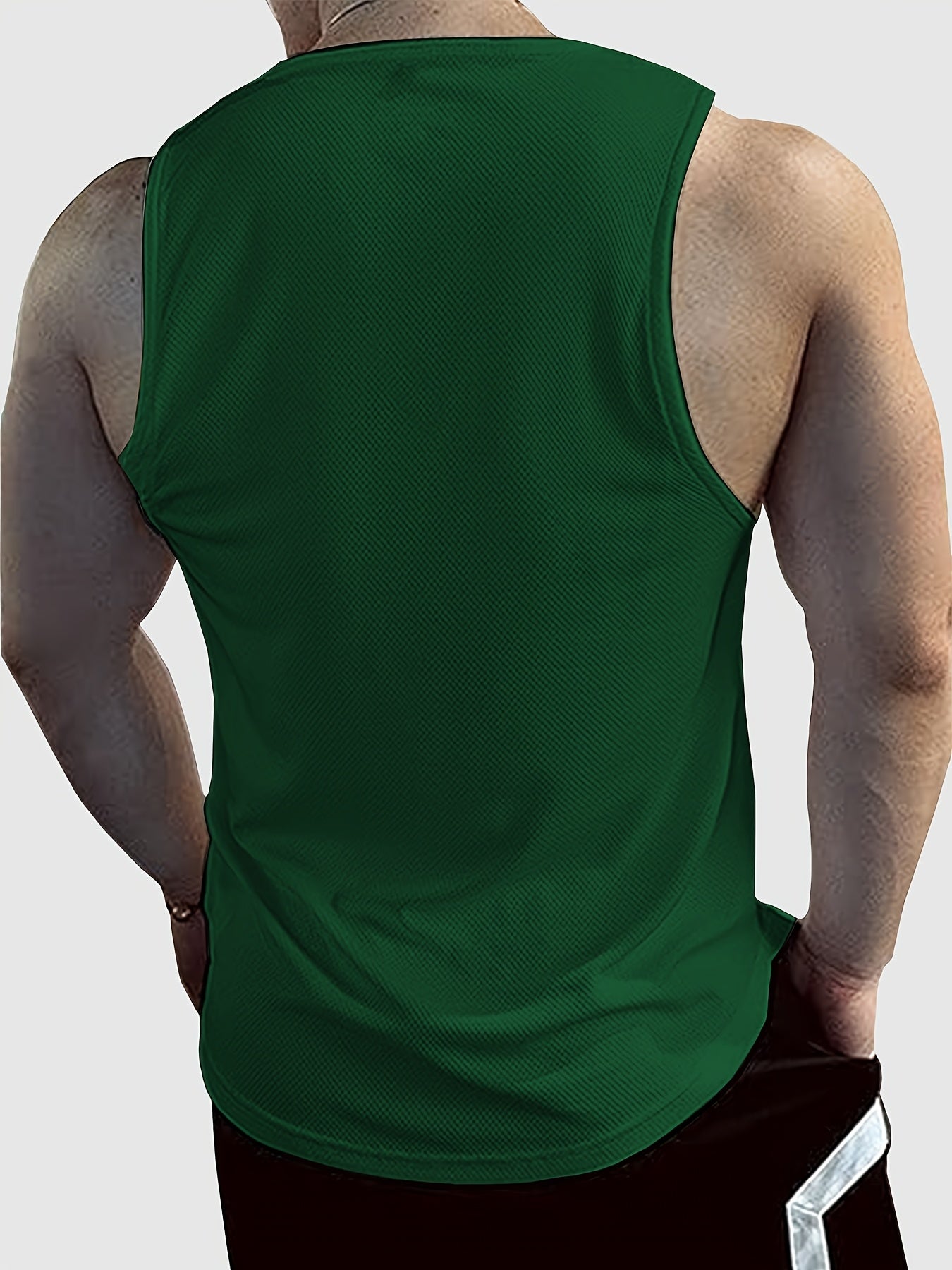 Erkaklar uchun 7 ta to'plam, kattalar o'lchamidagi mushak sport tanki, tez quriydigan, yumshoq bo'yin, odatdagi moslashuv, to'qilgan mato, bir xil rang, biroz cho'ziladigan - sport faol kiyimlari