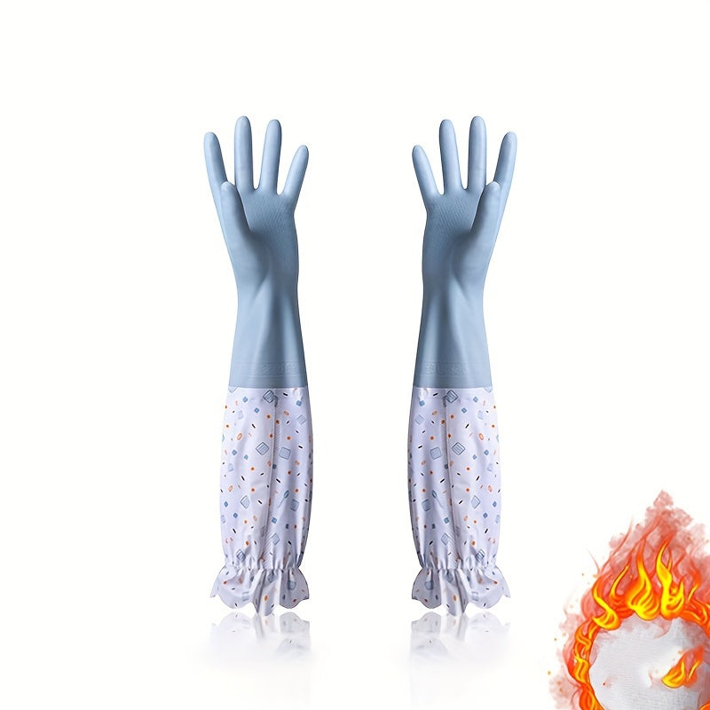 Suv o'tkazmaydigan fleece qo'lqoplar, latekssiz, PVC, oshxona va hammom uchun tozalash