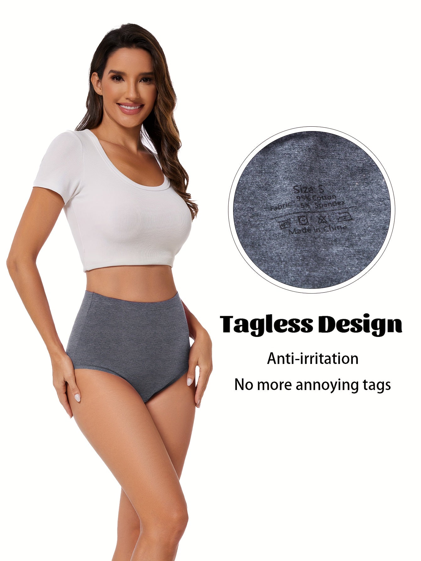 4 ta katta o'lchamdagi yuqori belli ayollar ichki kiyimlari