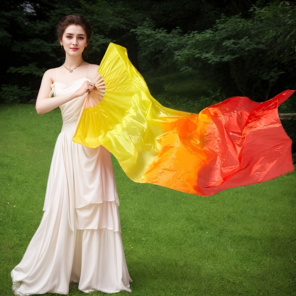 177.8cm Gradient Belly Dance Hoop for Right-Handed Performers Durable Silk-Like Texture