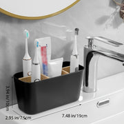 Soporte eléctrico para cepillos de dientes con 5 ranuras, organizador de baño independiente para cepillos y pasta de dientes