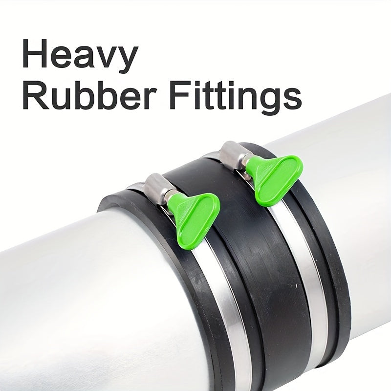 Juego de 4 abrazaderas ajustables de acero inoxidable de 10.16 cm para conductos de aire, tuberías y ventilaciones