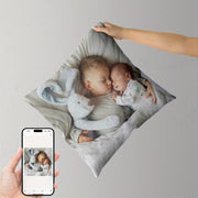 Personalized Family Photo Pillowcase 45.72x45.72 cm Polyester Plush Single-Sided Print