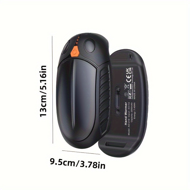 Rechargeable Pocket Hand Warmers, 12-Hour Heating, Portable Electric Heaters for Outdoor Activities