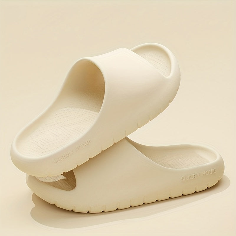 Women's Solid Color Slides Open Toe Indoor Bathroom Shoes