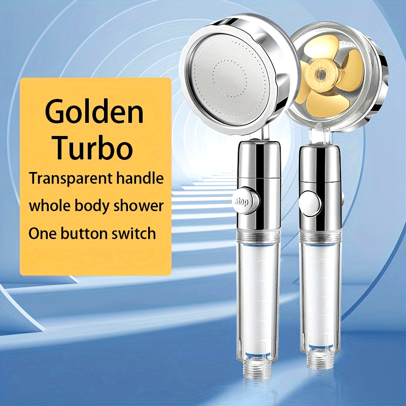 Handheld Shower Head High-Pressure Turbo Spray Multi-Color Filter