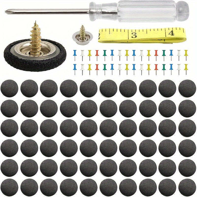 60pcs Car Roof Headliner Repair Kit with Rivets and Installation Tool for Cars SUVs