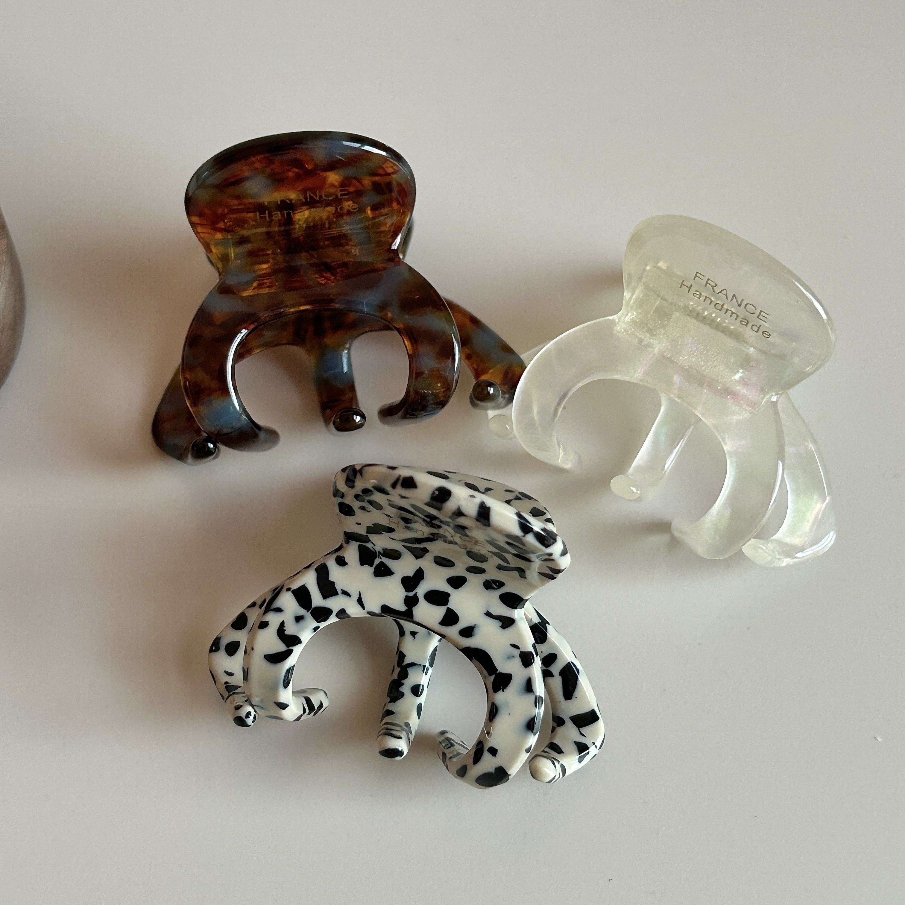 3 шт. заколки для волос из ацетата для женщин, ежедневное использование, высокие резинки для хвостика, складные