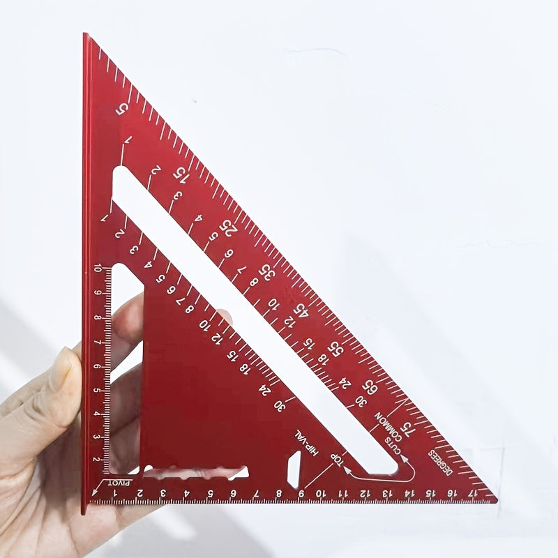 Черный алюминиевый транспортир с углами 90° и 45°, водонепроницаемый, устойчивый к царапинам для деревообработки, промышленности, науки