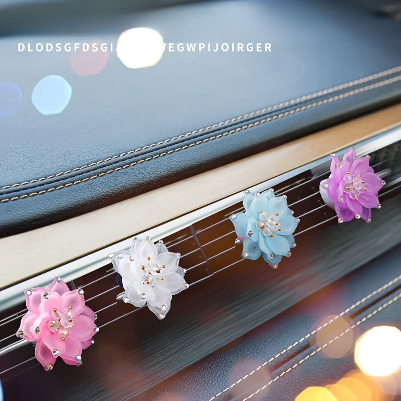 Avtomobil konditsioneri chiqishi suv tomchilari gull avtomobil hidi beruvchi bezak