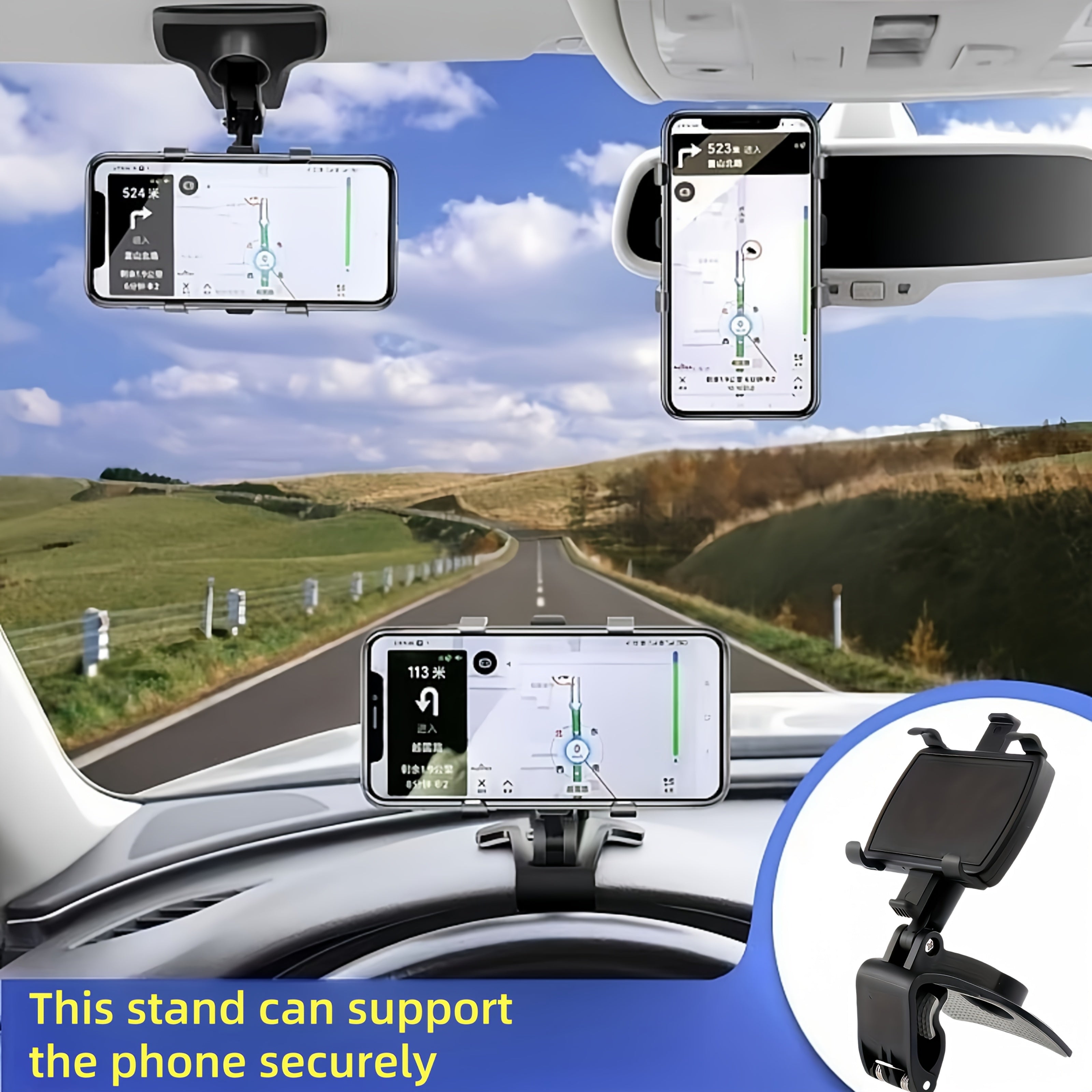 Universal Car Mount with Rotatable Adjustable Stand Waterproof Durable