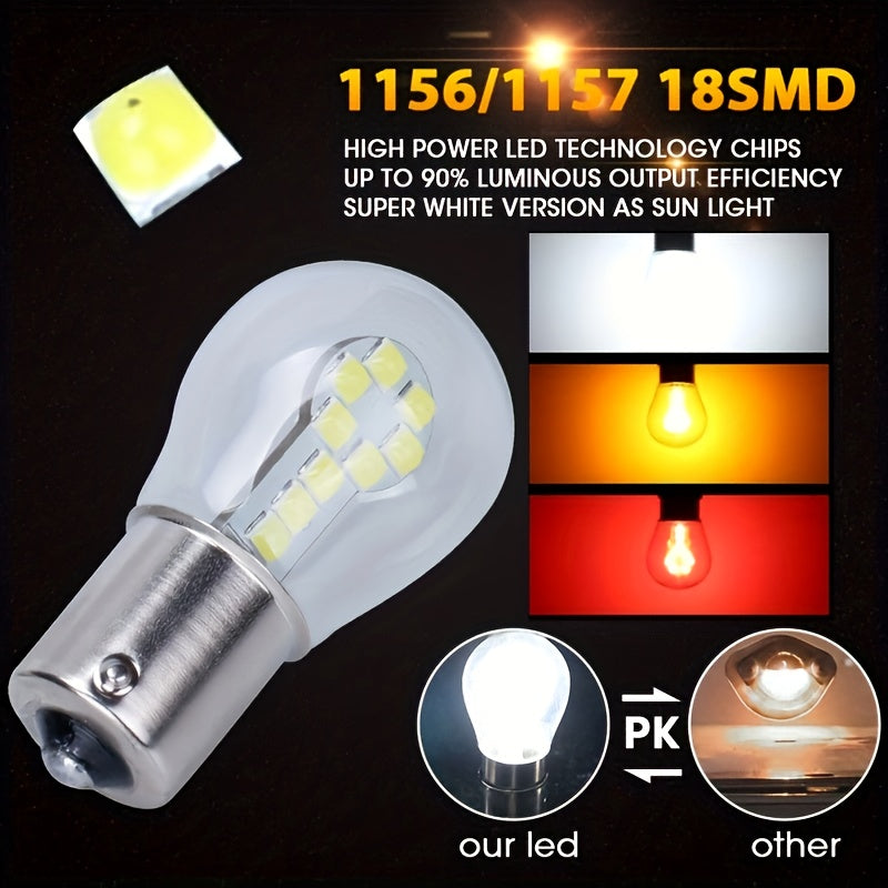 Luces de señal de giro y freno LED de vidrio resistente a altas temperaturas para coches 12V