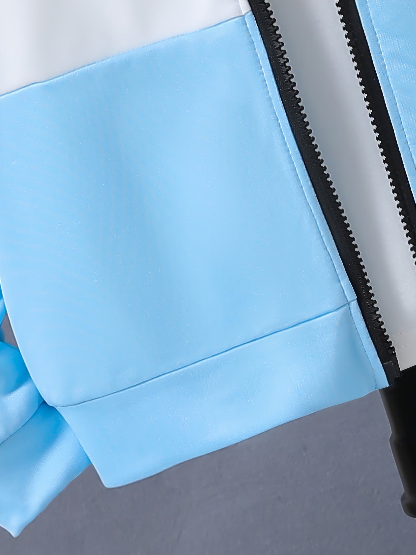 O'g'il bolalar uchun 2-qismli rangli blokli kapüşonli kiyim to'plami, fermuarlı kapüşon, uzun yengli pullover va shimlar to'plami, kundalik yoki ochiq havoda kiyish uchun mukammal.