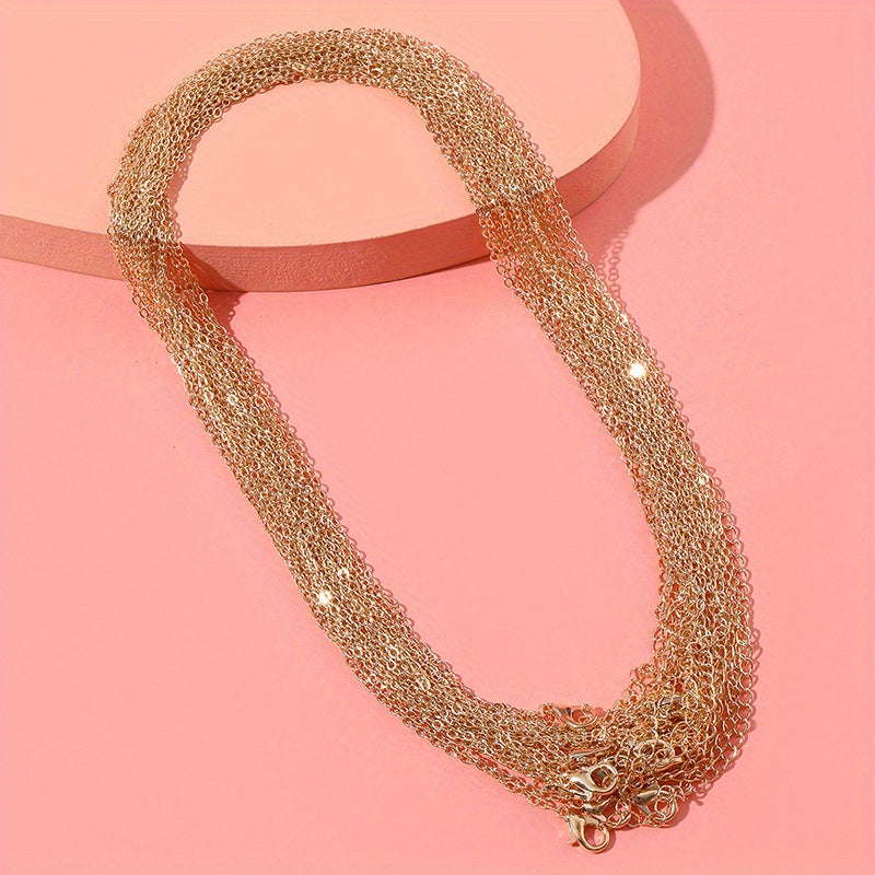 Set of 20 Shiny Cross Necklaces for Pendant Chains and Handmade Accessories