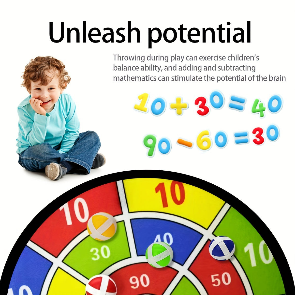 12 ta yopishqoq to'p dart plitalari to'plami, ichki va tashqi o'yinlar uchun, 6 yoshdan katta uchun partiya o'yini