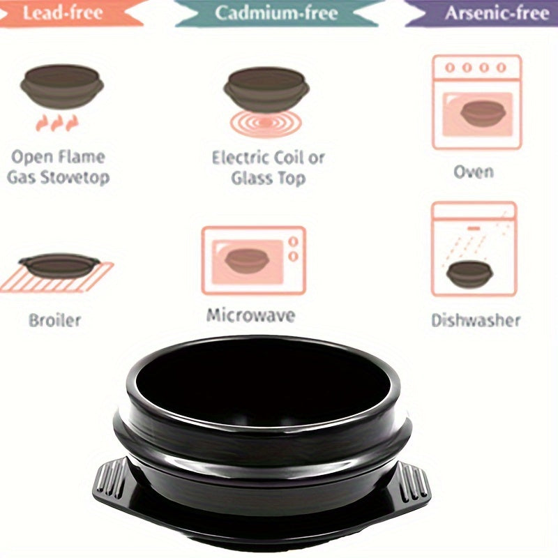 Ceramic Donabe Pot with Tray for Cooking Stew Soup and BBQ