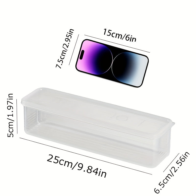 Set of 2/6 Plastic Food Storage Containers for Refrigerator, Vegetable Keeper