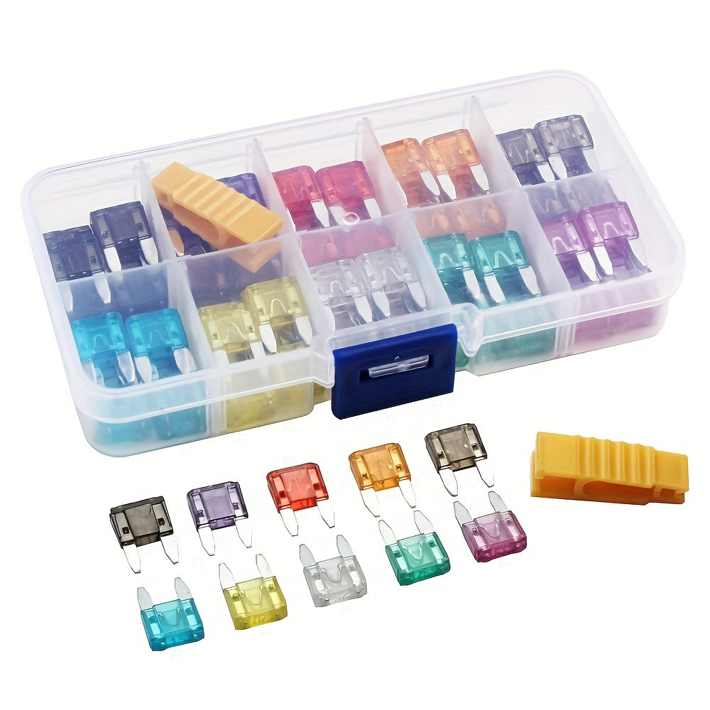120pcs Small Blade Car Fuse Assortment Set Auto Truck 2.5-35A Plastic Box