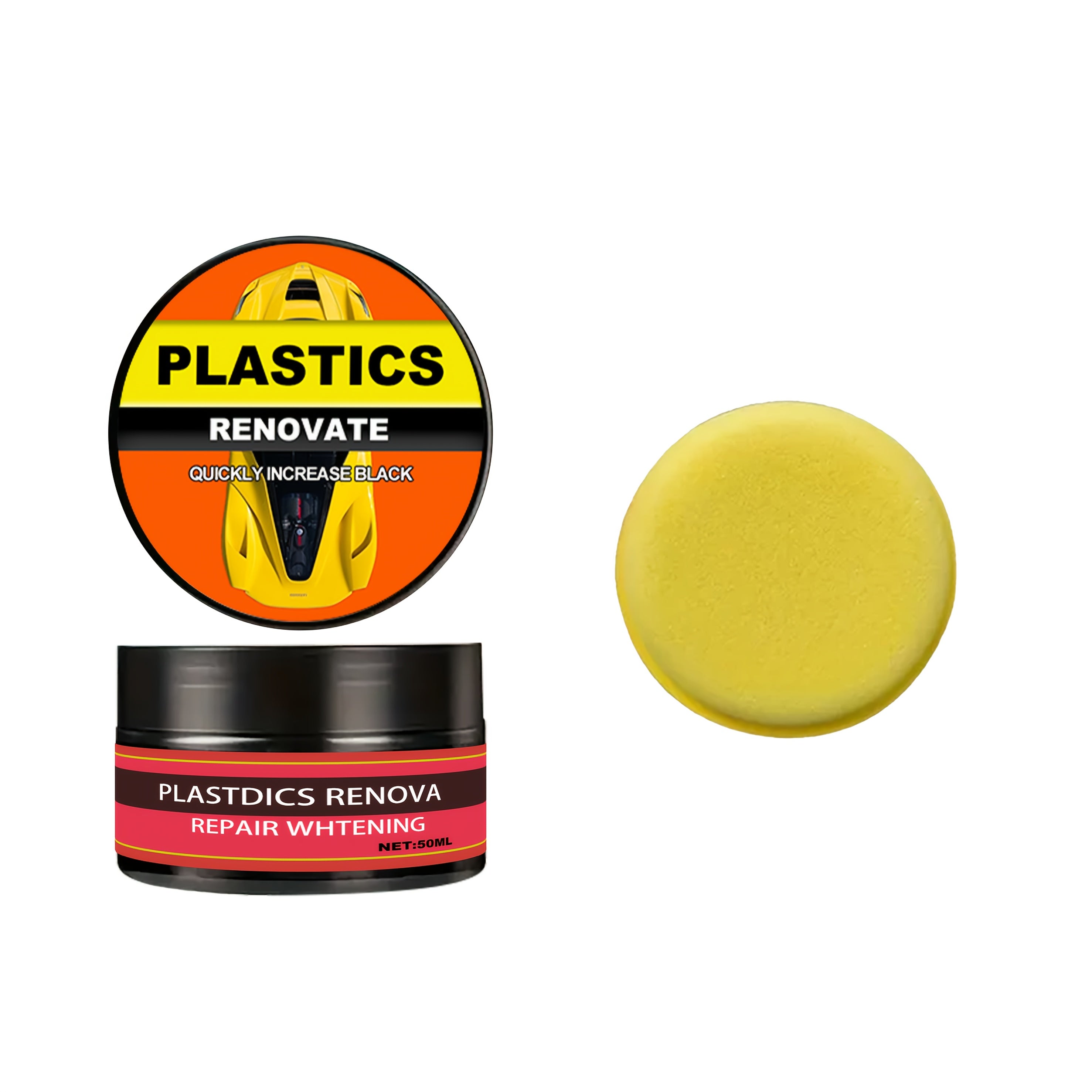 Crema de reparación interior de coche, cera negra para tablero, renovación de neumáticos, blanqueamiento de plástico