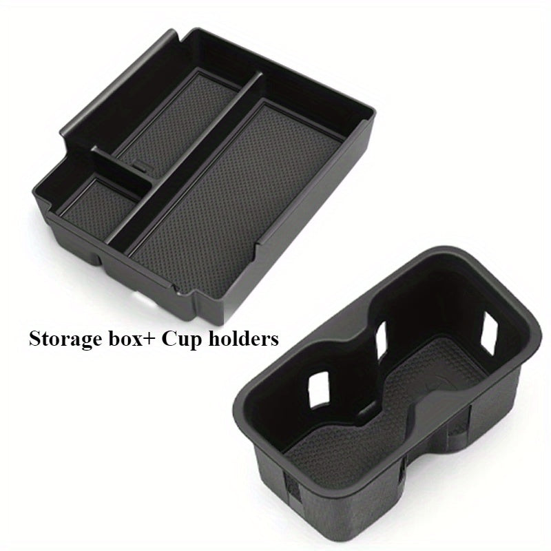 2 dona avtomobil markaz konsoli qulayligi uchun quloqchalar saqlash qutisi tashkilotchisi stakan tutqichli plastinka ABS bardoshli, oson o'rnatiladi