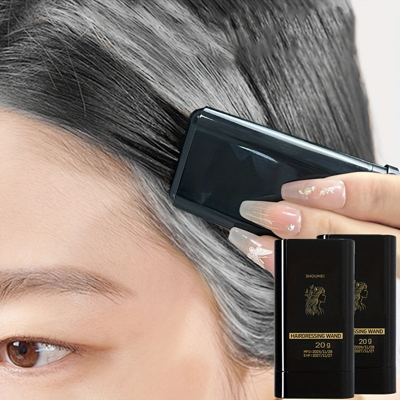 Barra de tinte para cabello portátil para cobertura rápida de canas, duradera y de fácil aplicación