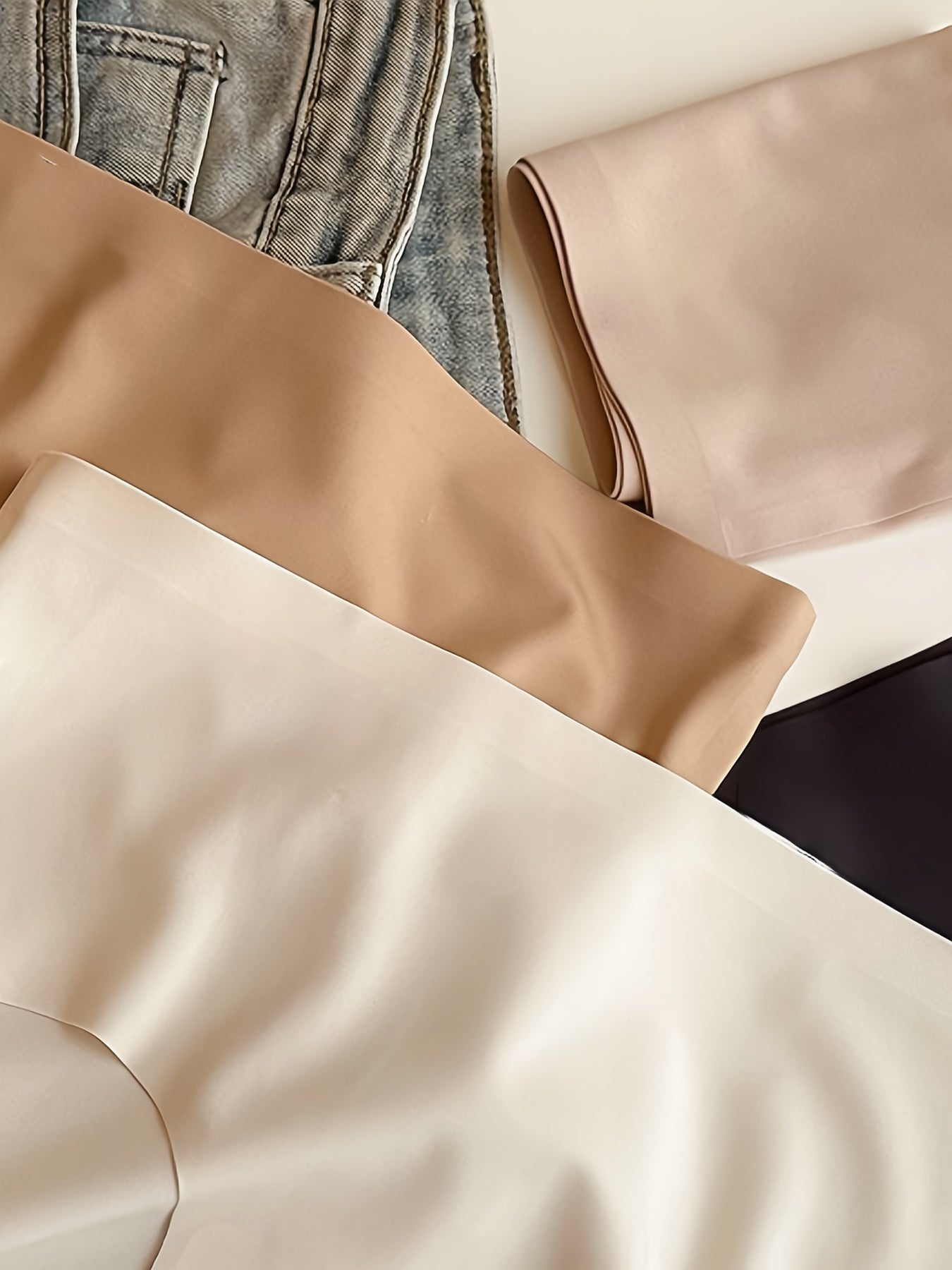 6-Pack Seamless Fiber Panties Women Solid Color High Stretch Skin-Friendly Comfortable