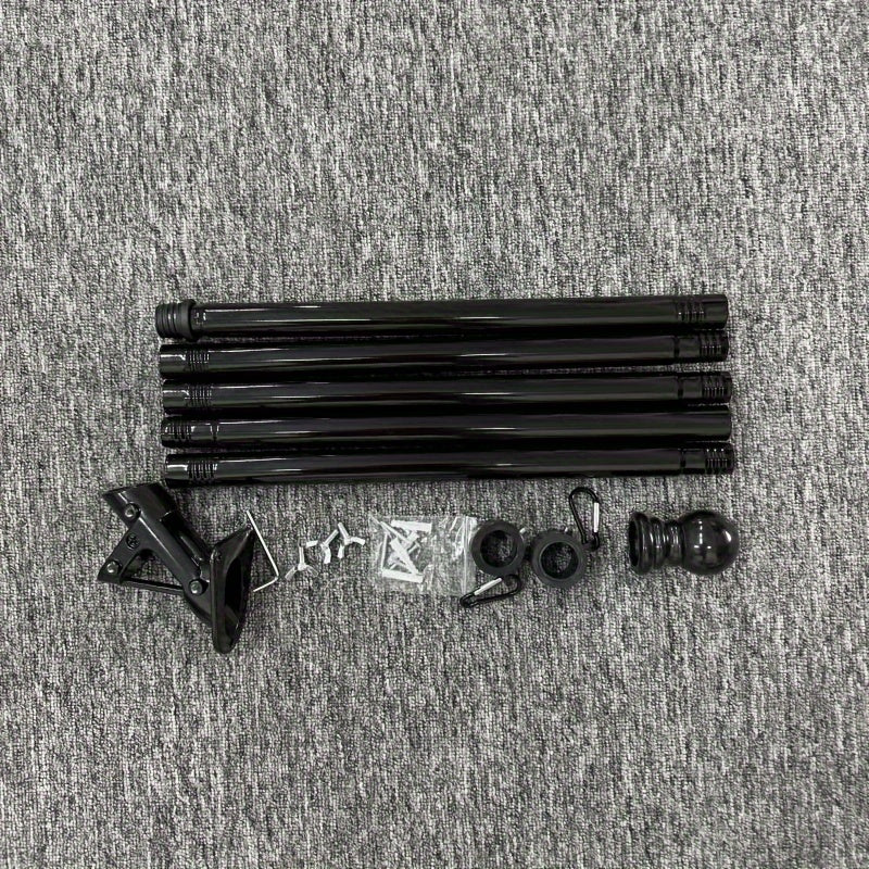 182.88cm Stainless Steel Flag Pole with Rotating Rings for 3x5ft Flags Residential Use