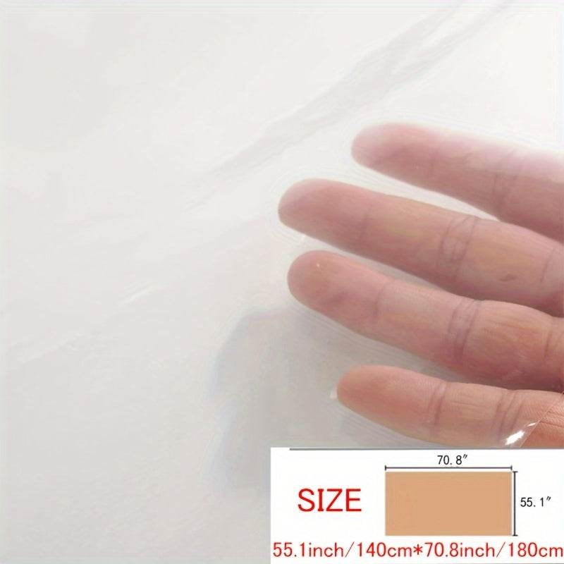 Mantel de PVC transparente a prueba de aceite para comedor y camping, cortable a medida