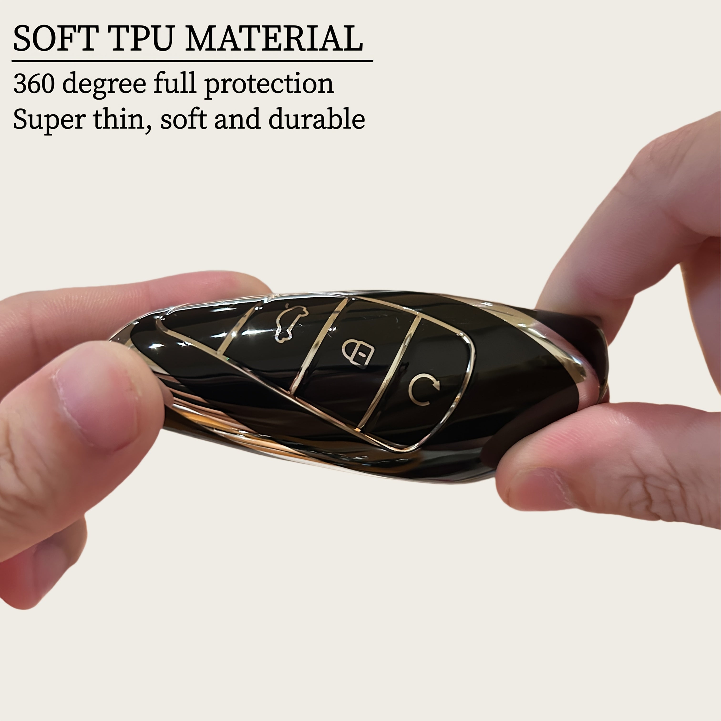 Universal TPU Car Remote Key Cover for 4 Buttons Durable Protector