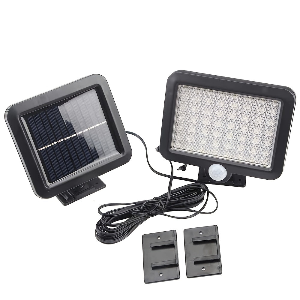 2pcs Solar Wall Light with Motion Sensor 56 LED Outdoor Security Sconce