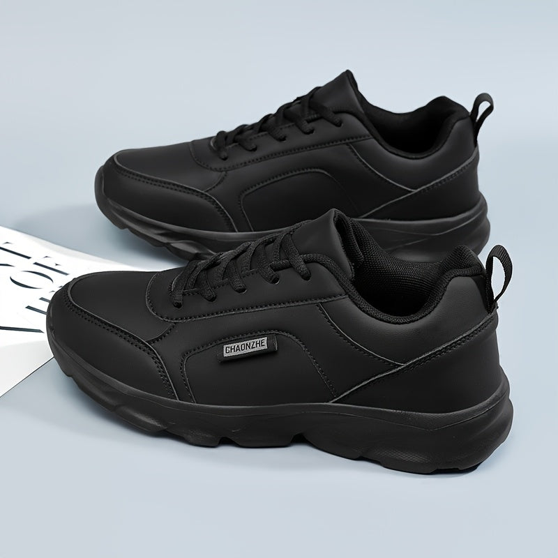 Women's Black Casual Lace-Up Flats Cushioned EVA Sole All-Day Comfort