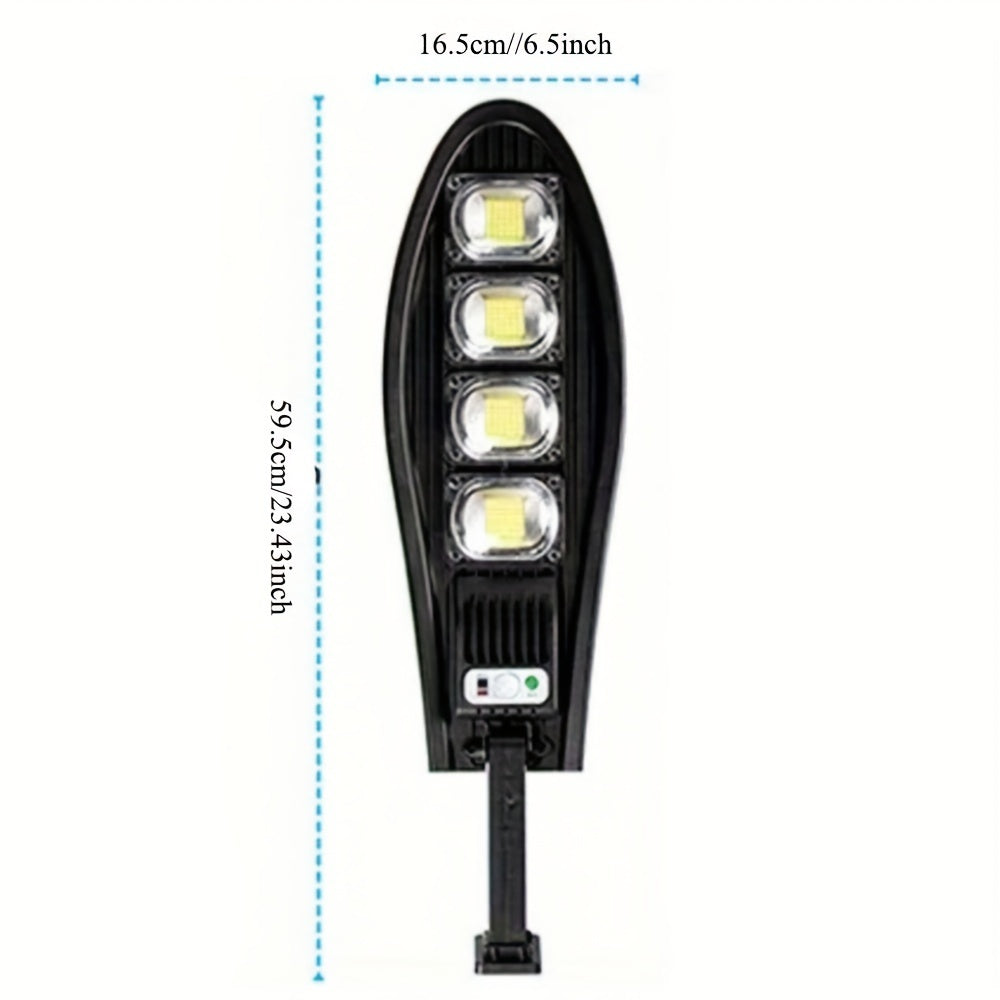 Solar-Powered LED Outdoor Street Light with Motion Sensor and Remote Control for Garden Yard Patio