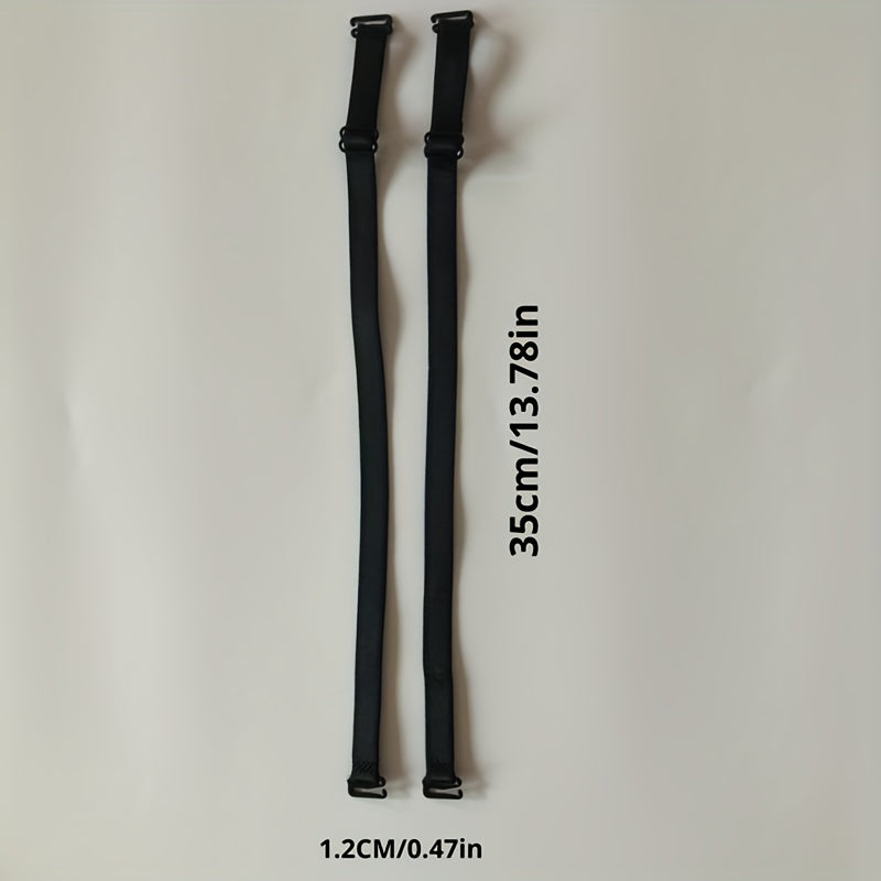 Adjustable Elastic Bra Shoulder Straps for Women's Lingerie Polyester Solid