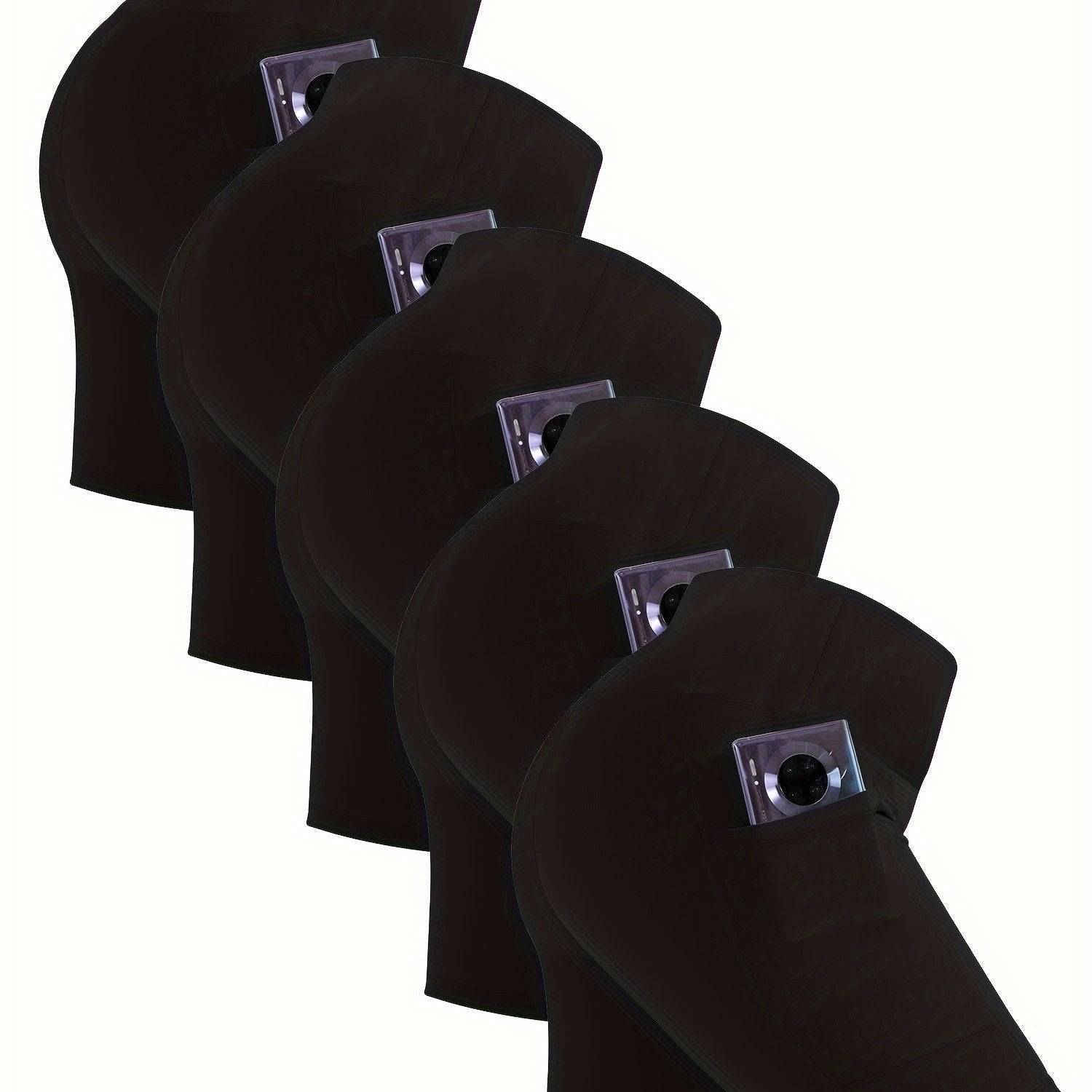 Pantalones cortos de ciclista para mujer talla plus con bolsillos, cintura alta, entrenamiento, control de abdomen