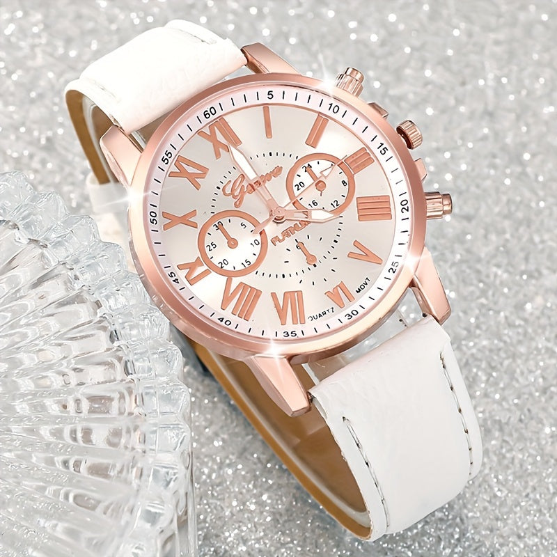 5 ta ayollar uchun Boho uslubidagi kvarts bilak soatlari, zink alloy korpuslar va charm kamarlar bilan