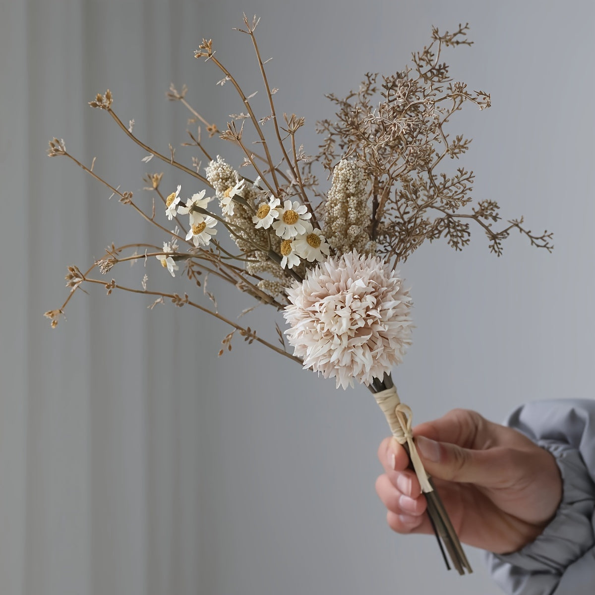 Single Chrysanthemum Flower Bouquet for Home Office Wedding Decor