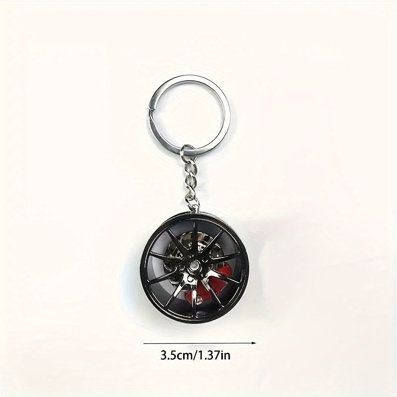 Car Enthusiast Keychain 360° Rotating Brake Caliper Car Club Gift