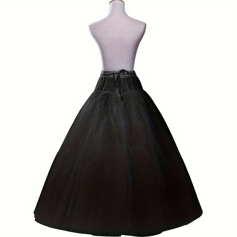 Black A-Line Petticoat Floor-Length Skirt for Weddings Parties Halloween Costumes
