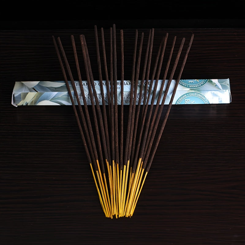 20 палочек ароматерапевтического ладана из белого шалфея для расслабления, позитива и улучшения сна - идеально подходит для дома, офиса, йоги и медитации.