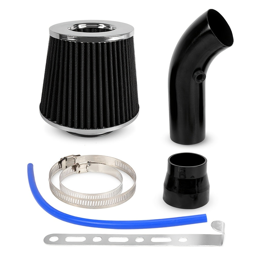 Kit de admisión de aire de flujo grande de aluminio universal de 76mm con cabeza de hongo para aire frío