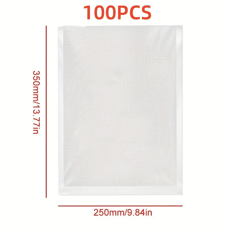 100pcs Food Grade Vacuum Sealer Bags Heavy Duty Durable Thick for Food Preservation