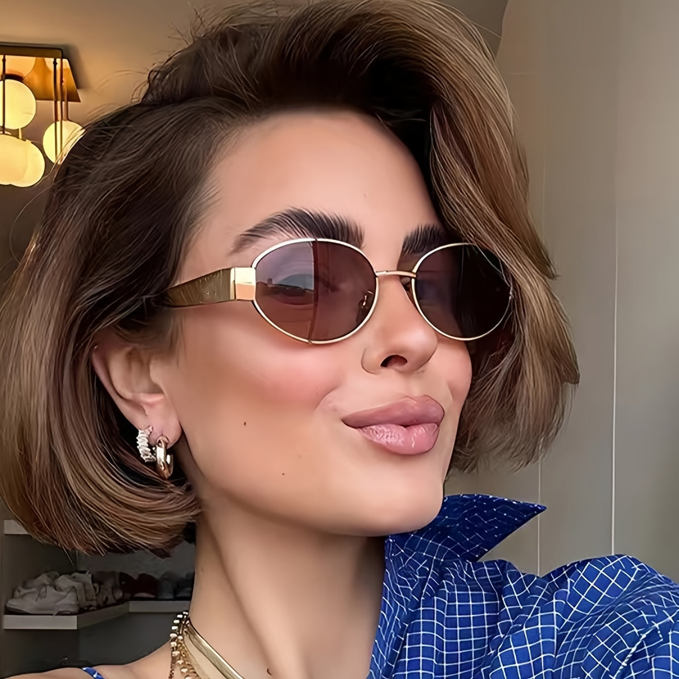 Women's Oval Fashion Glasses 1 Pair Lightweight Durable Eyewear