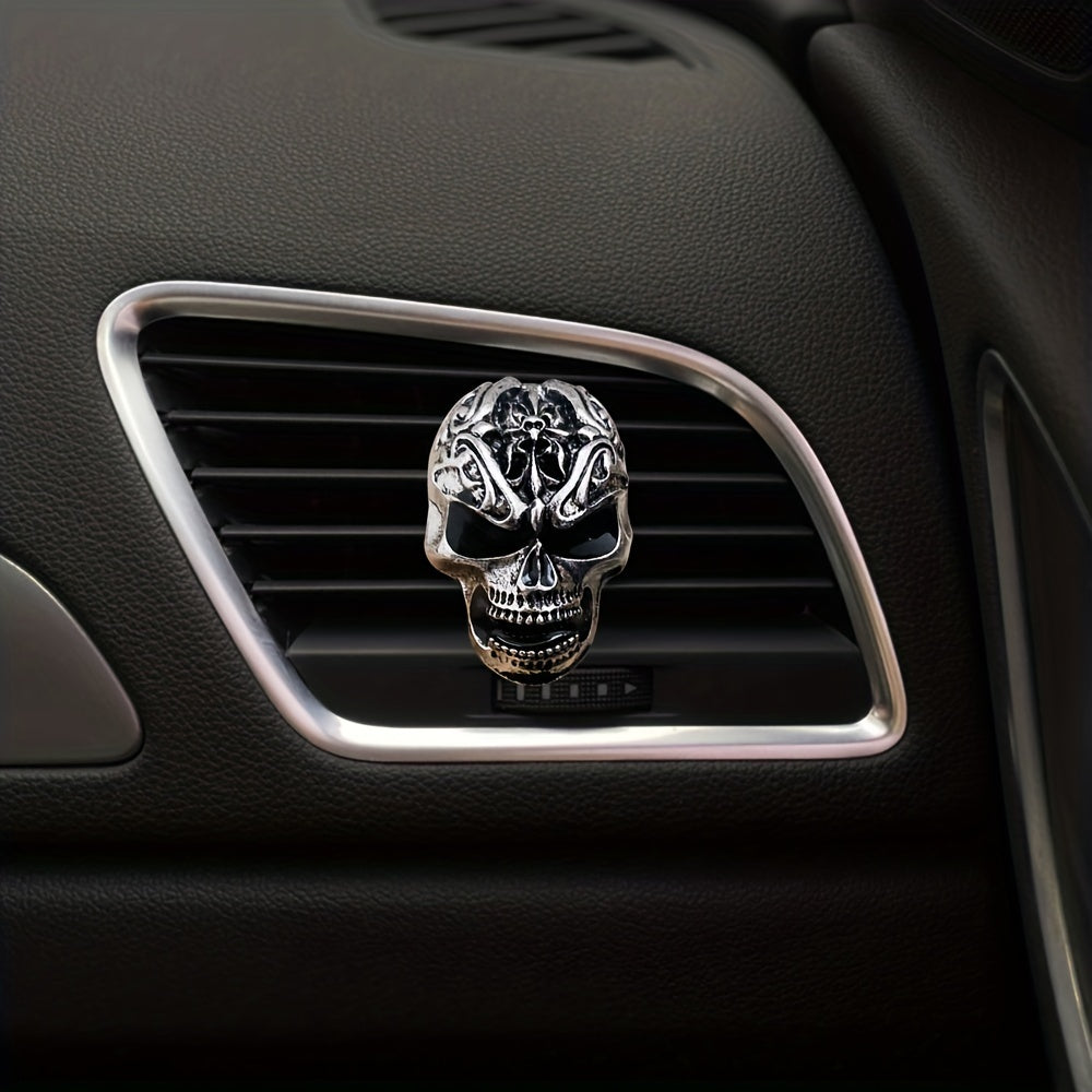Car Air Freshener Skull Design Natural Scent Car Perfume Aromatherapy Clip