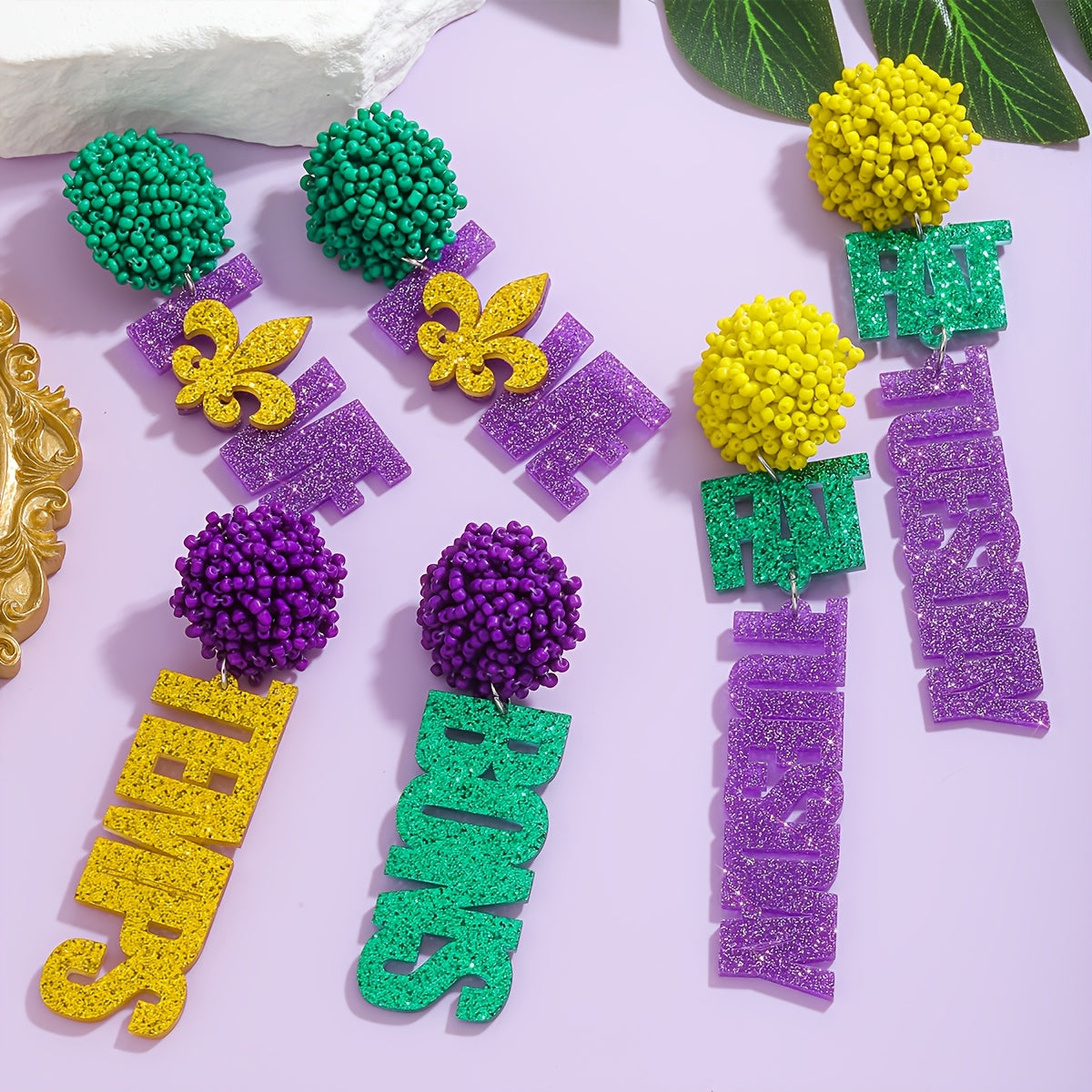 Boho Beaded Earrings with Seed Bead Dangles for Carnival and Daily Wear