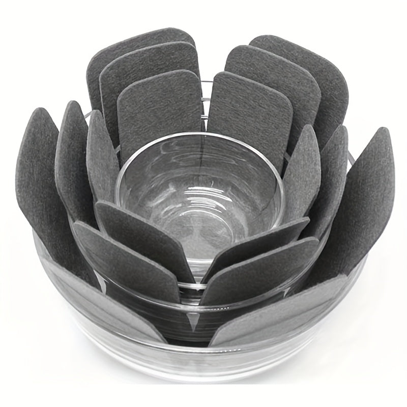 15-Piece Cookware Set with Multi-Layer Felt Protection Pads for Home, Restaurant, and Camping