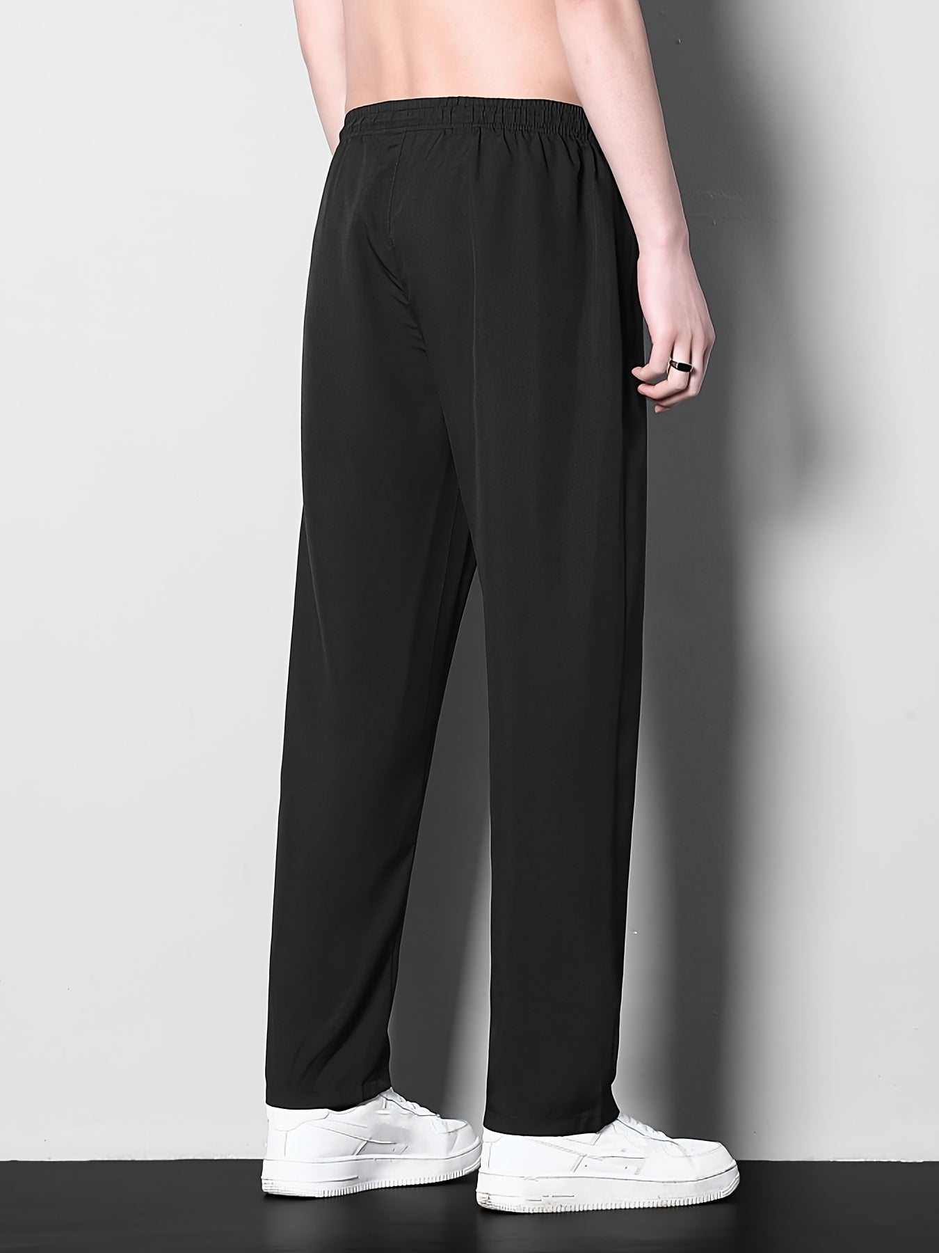 Pantalones casuales para hombre de poliéster con estampado, corte regular, primavera-verano, tallas grandes