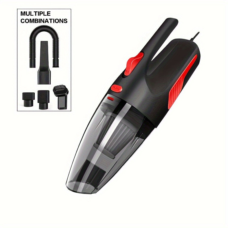 Aspiradora de interior para coche, verde y negra, de mano, con fuerte succión, eliminador de polvo