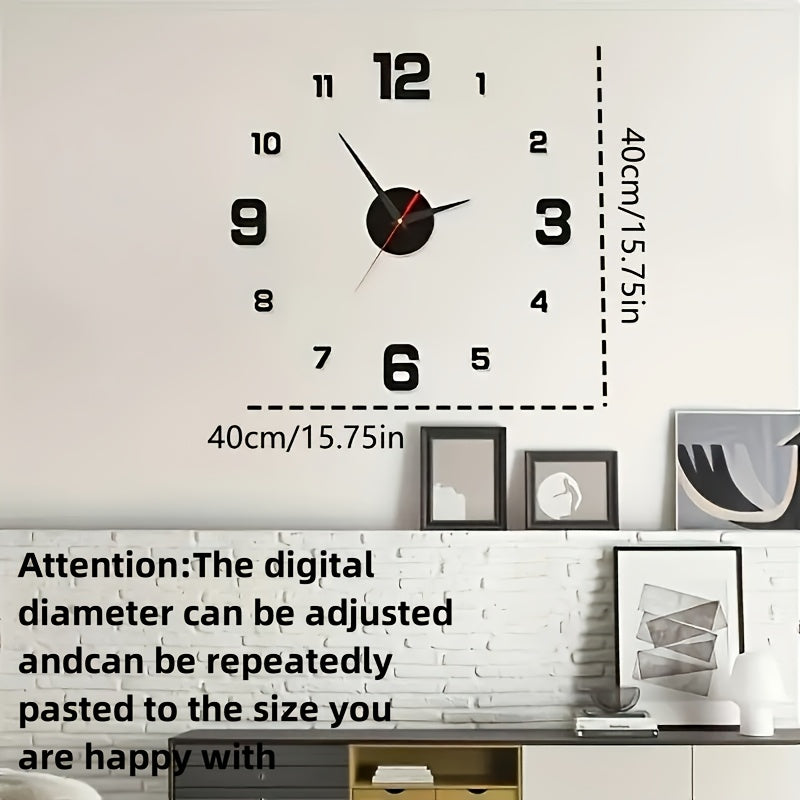 Large LED Digital Wall Clock Silent Battery Powered Glow-in-the-Dark Large Display Office Bedroom Kitchen