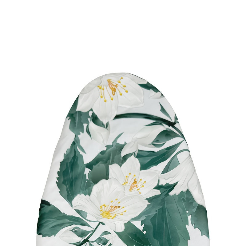 Funda para tabla de planchar floral, resistente al calor, de poliéster grueso, fácil de instalar
